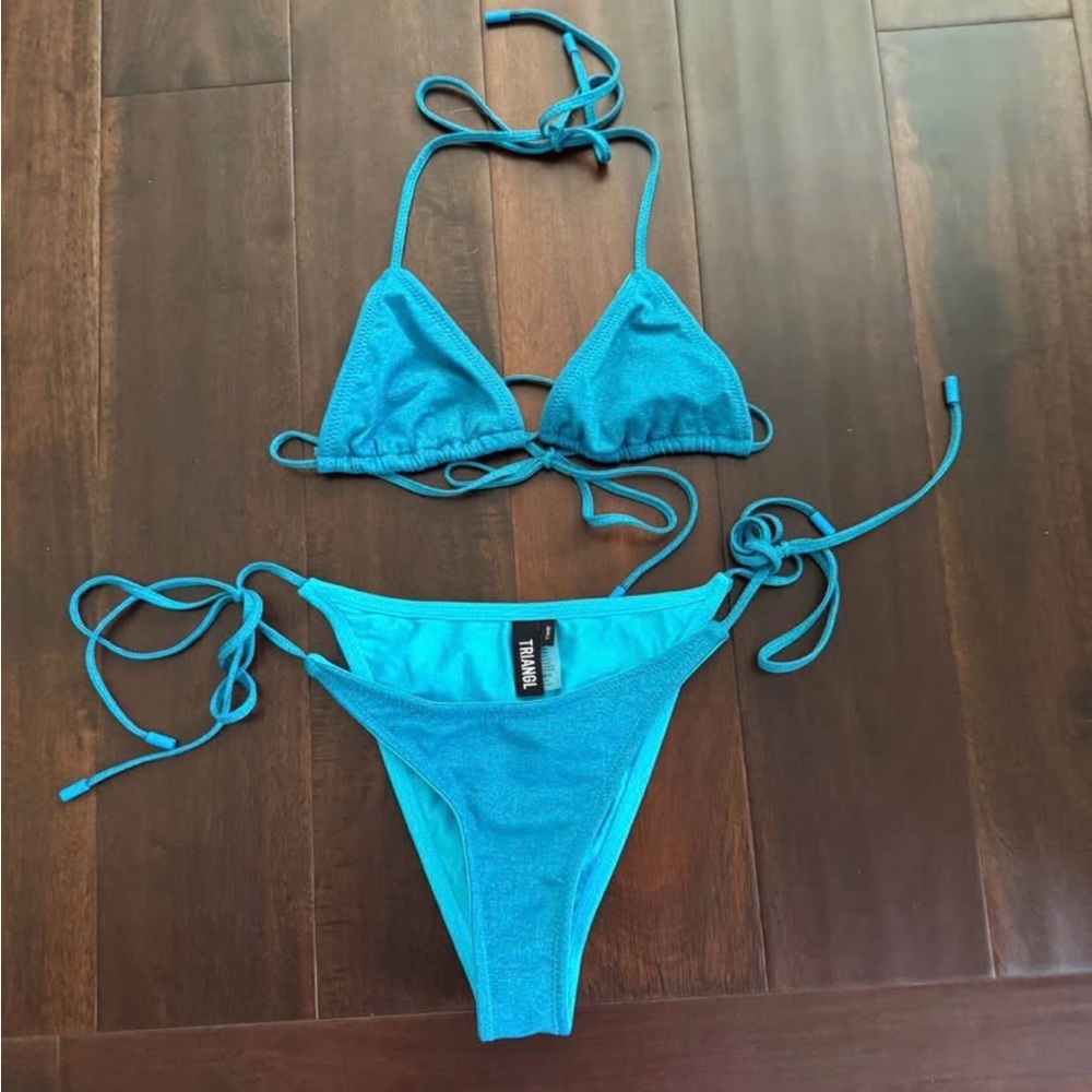 Triangl Blue Glitter Swimsuit